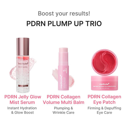 medicube PDRN Pink Collagen Volume Multi Balm Stick | Mindful Skincare Stick for Bedtime Wind-Down, Calming Puffiness & Volume Care