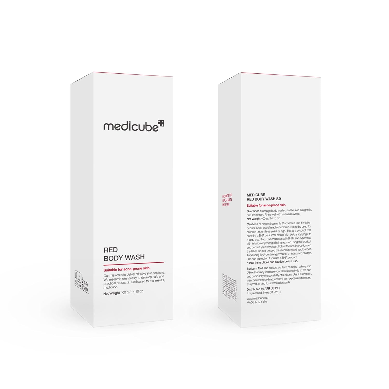 medicube Red Body Wash – Hypoallergenic Cleanser for Sensitive Skin and Family Friendly Shower Care