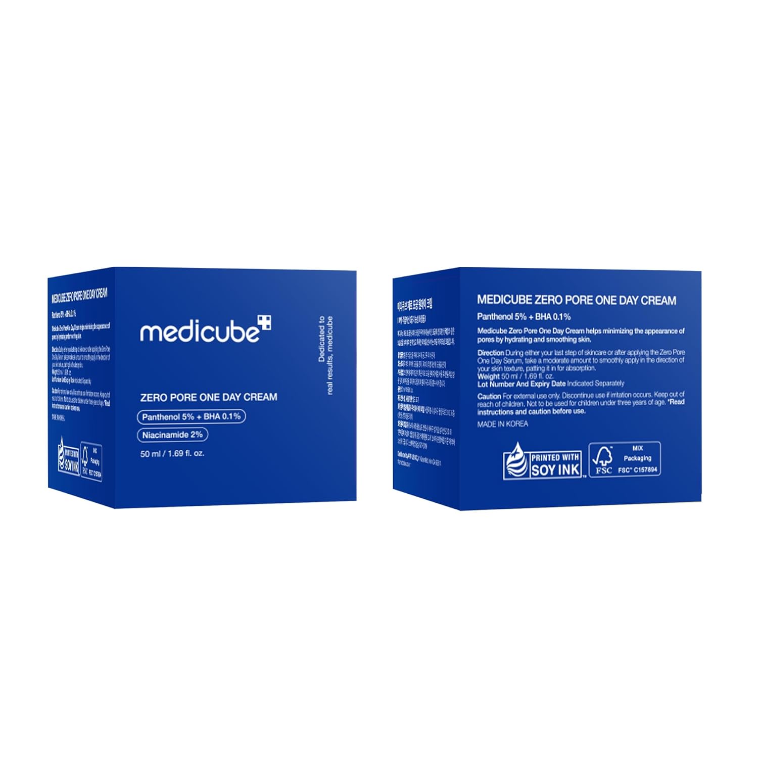 Medicube Zero Pore One-Day Cream 1.69 fl.oz – Thoughtful Birthday Gift for Women Who Love K-Beauty