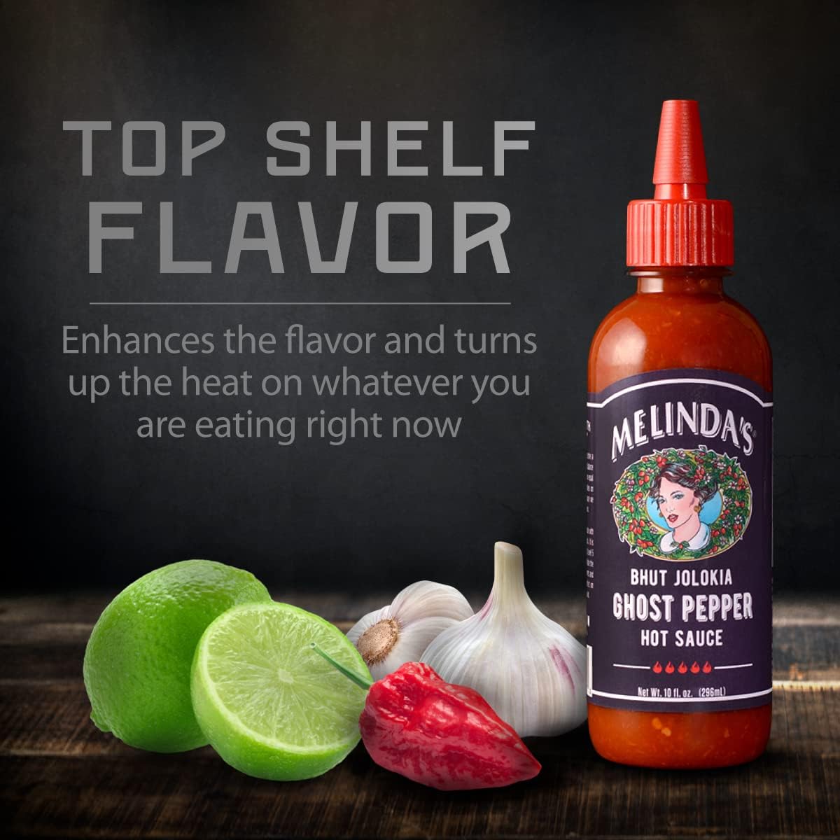 Melinda's Ghost Pepper Hot Sauce - Unique Housewarming Gift for Spicy Food Lovers, Gourmet Extra Hot Condiment, 10oz Bottle
