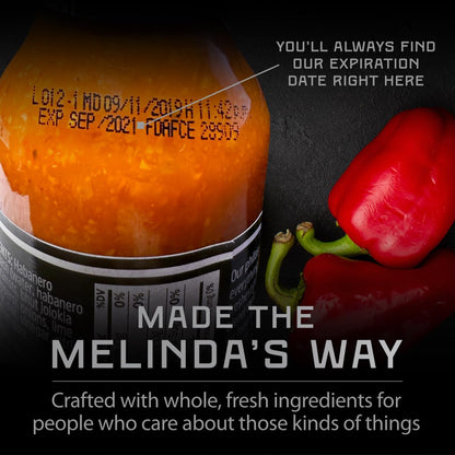 Melinda's Ghost Pepper Hot Sauce - Unique Housewarming Gift for Spicy Food Lovers, Gourmet Extra Hot Condiment, 10oz Bottle