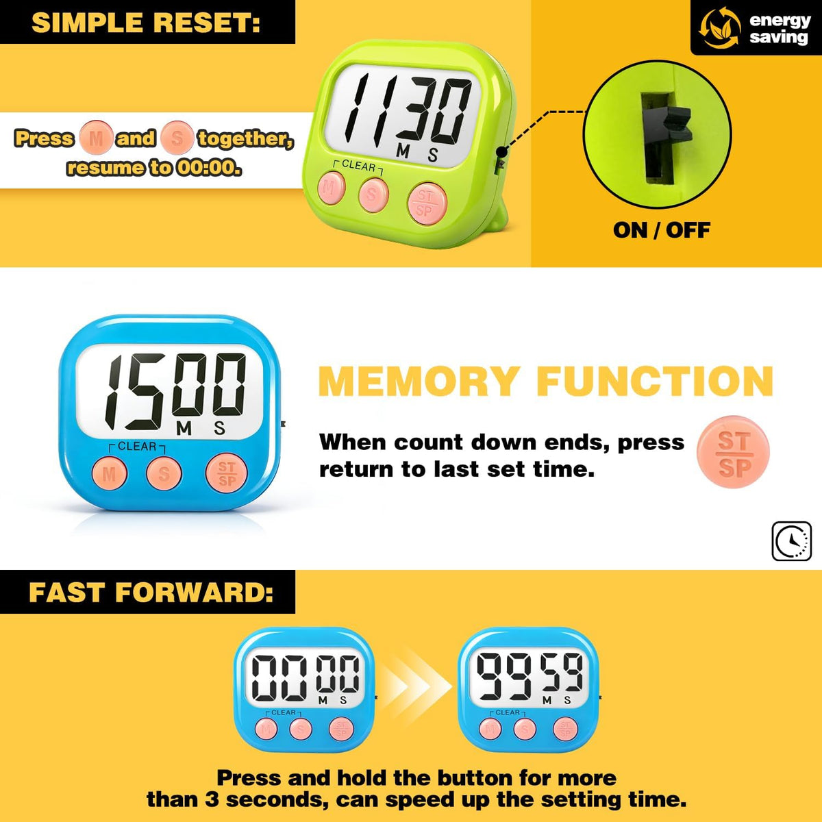 memory setting that recalls the last used countdown time