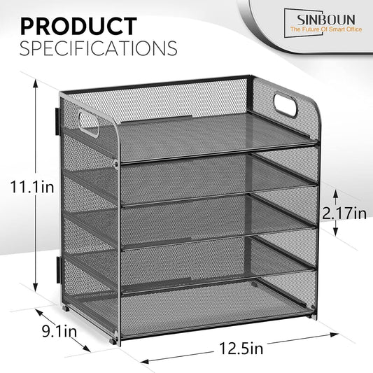 mesh steel construction with powder-coated finish for durability and a clean look
