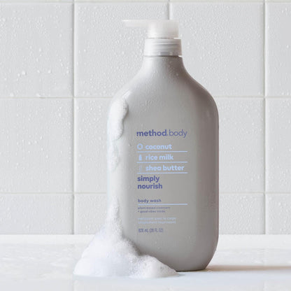 Method Body Wash, Simply Nourish – Neutral-Toned Body Wash for Effortless Bathroom Aesthetic