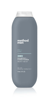 Method Men 2-in-1 Shampoo and Conditioner, Sea + Surf – Housewarming Gift for the Eco-Conscious Man in Your Life