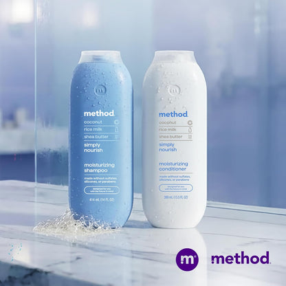 Method Simply Nourish Moisturizing Shampoo – Mindful Self-Care Ritual for Dry, Stressed Hair at Home