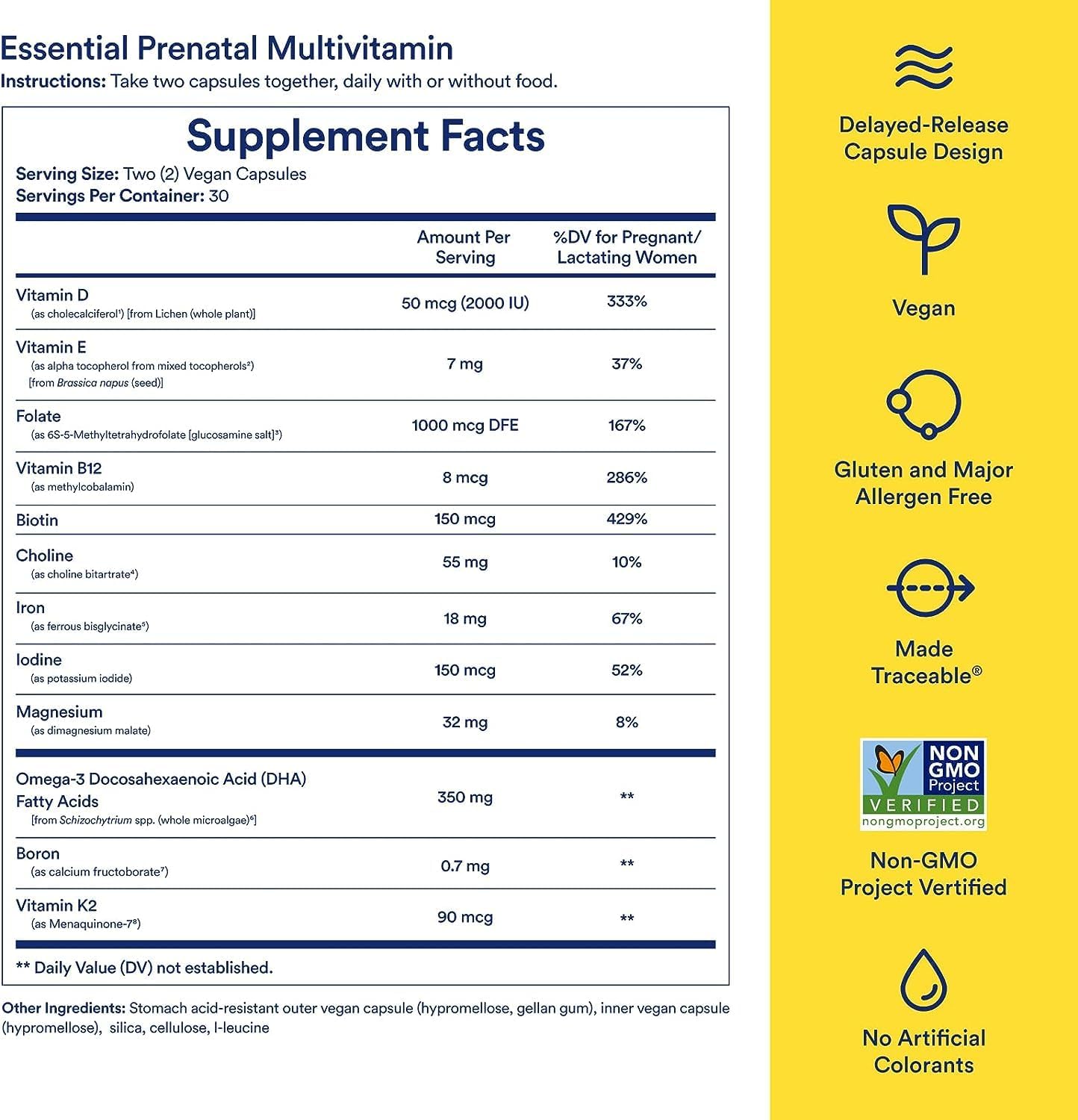 methylated folate from italy plus omega-3 dha from nova scotia microalgae