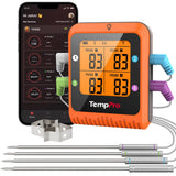 TempPro TempSync Rechargeable Bluetooth Probe Thermometer – Streamline Weeknight Dinners and Weekend Cookouts with Real-Time Alerts