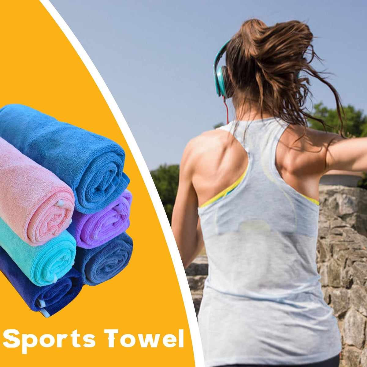 Microfiber Gym Towels Bigger Size – Compact Backpacking Towel for Open-Air Adventures