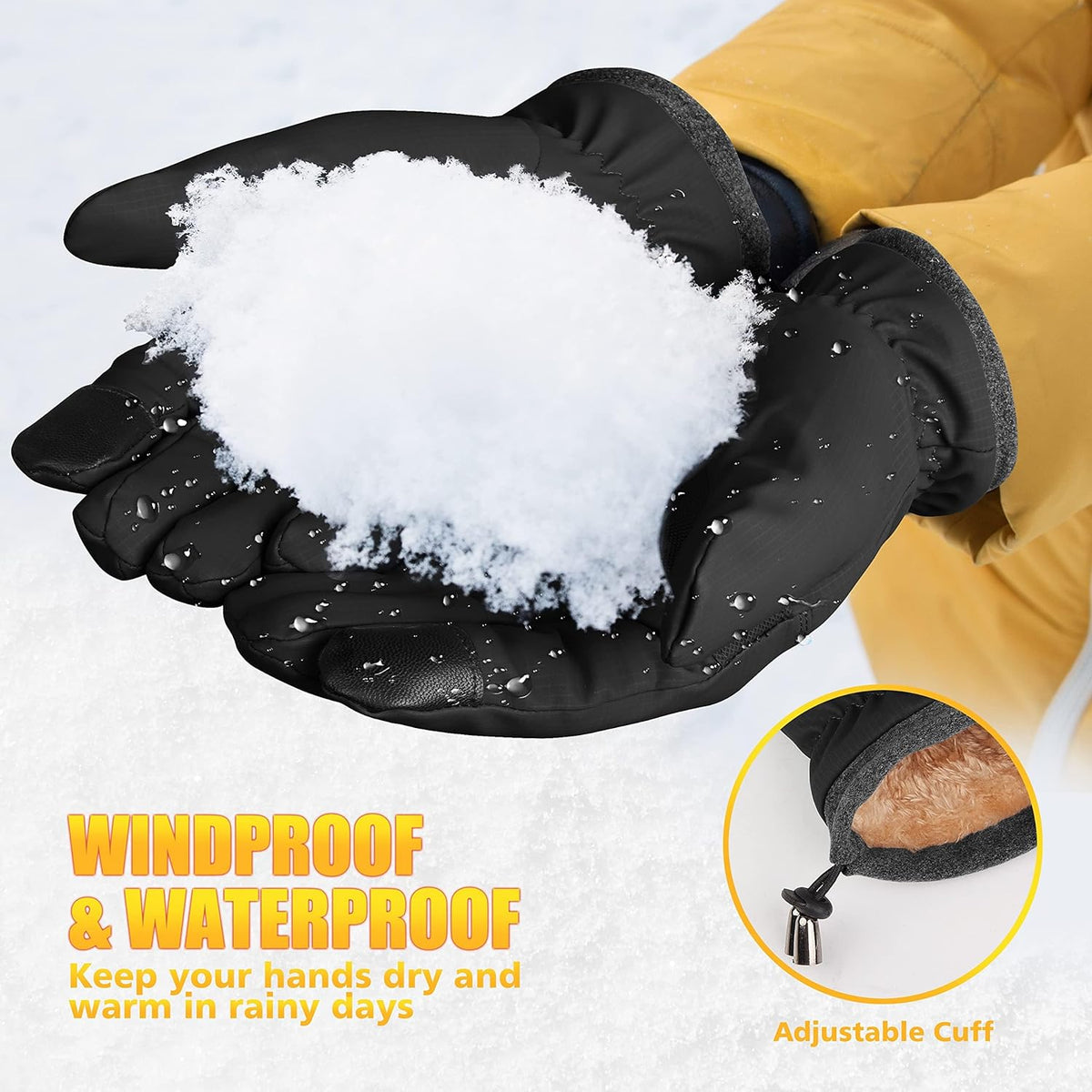 microfiber leather palm with anti-skid grip pattern