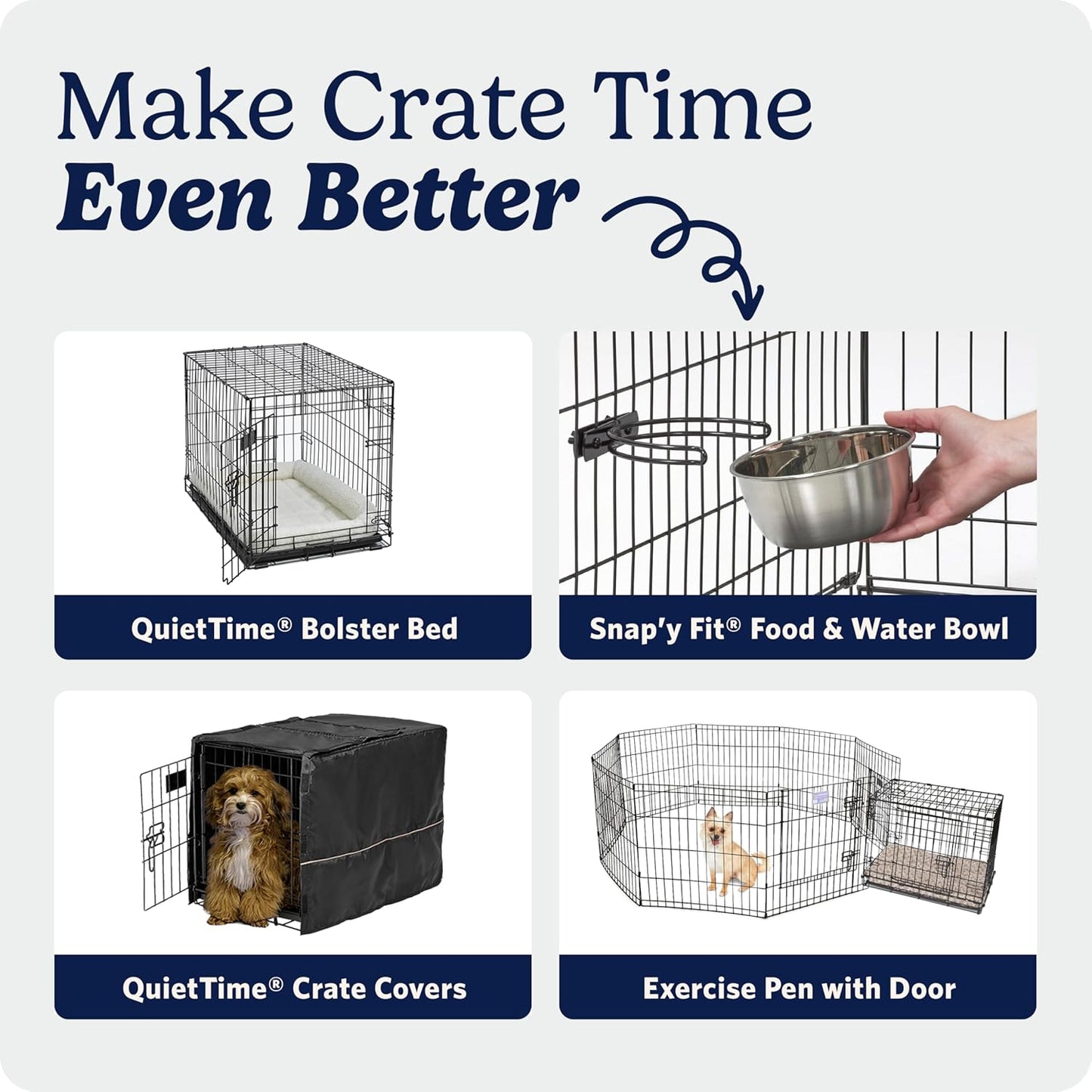 MidWest iCrate 30-Inch Folding Dog Crate with Paw Block Latch, Secure Containment for Medium-Breed Puppies 21-40 lbs