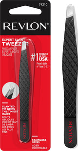 Revlon Expert Slant Tip Tweezer – Mindful Nightly Grooming Companion, Slant Tip Precision Plucker