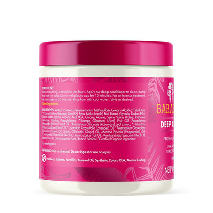 Mielle Organics Babassu & Mint Protein Deep Conditioner – Holiday Gift Set Pick for Mom & Her Self-Care Routine, 8 Oz Restorative Treatment