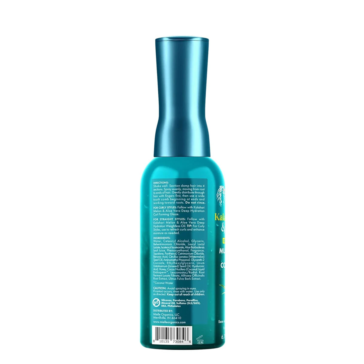 Mielle Organics Kalahari Melon & Aloe Vera Multi-Tasking Leave In Conditioner Spray - Mother's Day Self-Care Gift for Curly & Coily Hair, 6.7 Ounce
