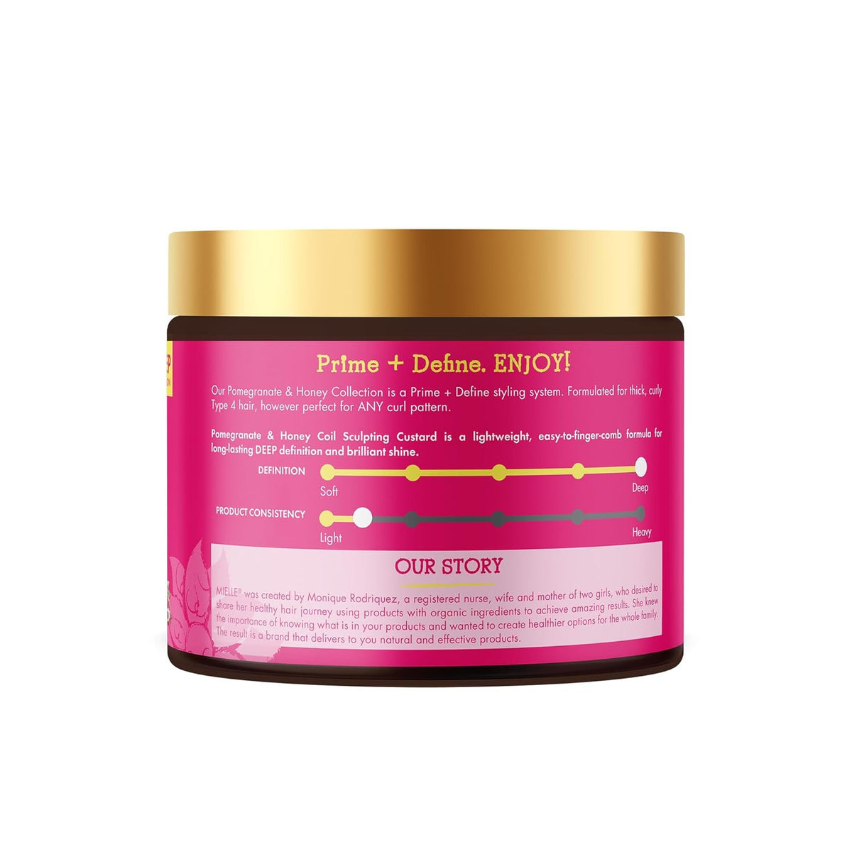 Mielle Organics Pomegranate & Honey Curl Cream - Family Hair Care Essential for Girls with Type 4 Curls - No Flaking, Soft Definition