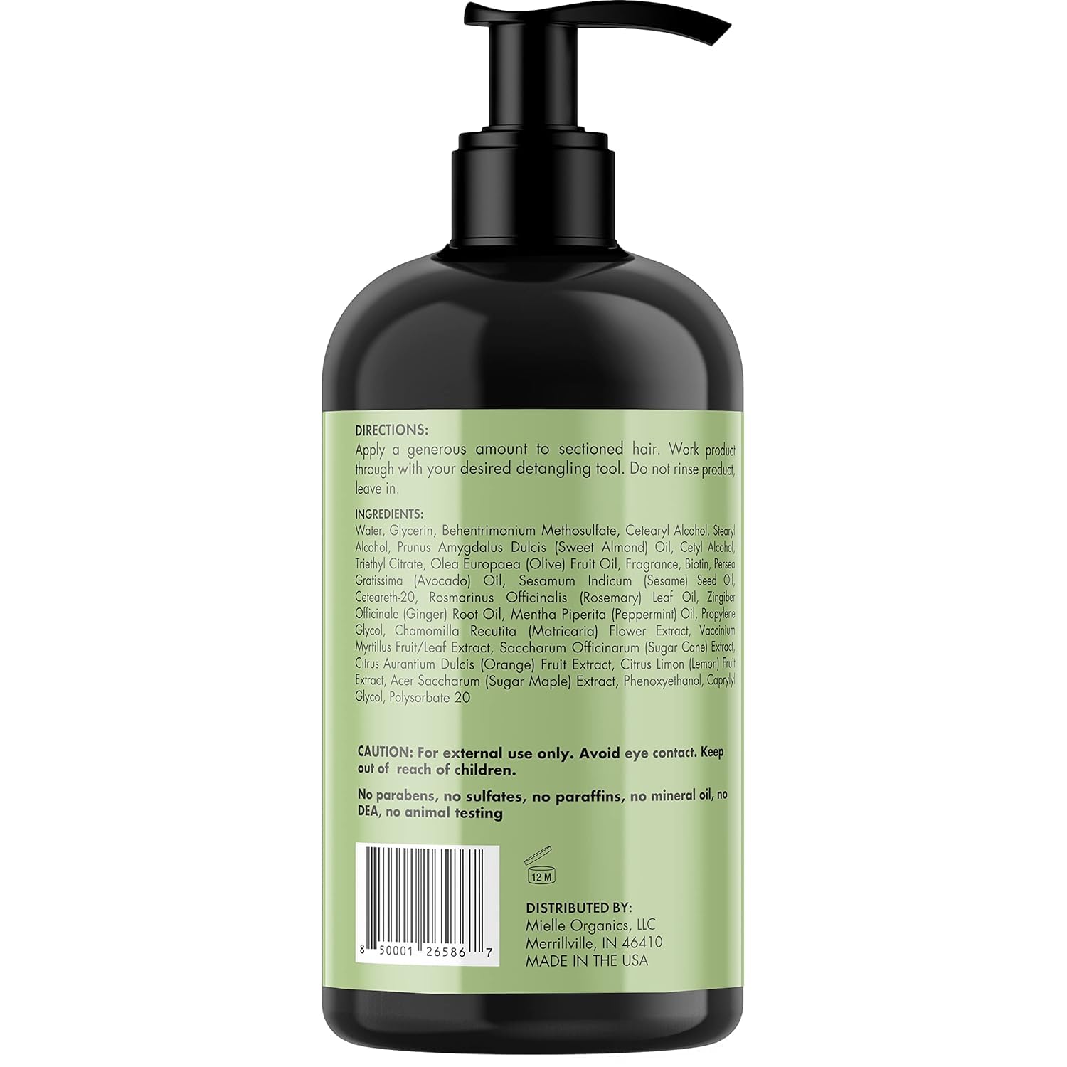 Mielle Organics Rosemary Mint Strengthening Leave In Conditioner for Curly Hair – Fragrant Leave-In Treatment for Stress-Free Mornings