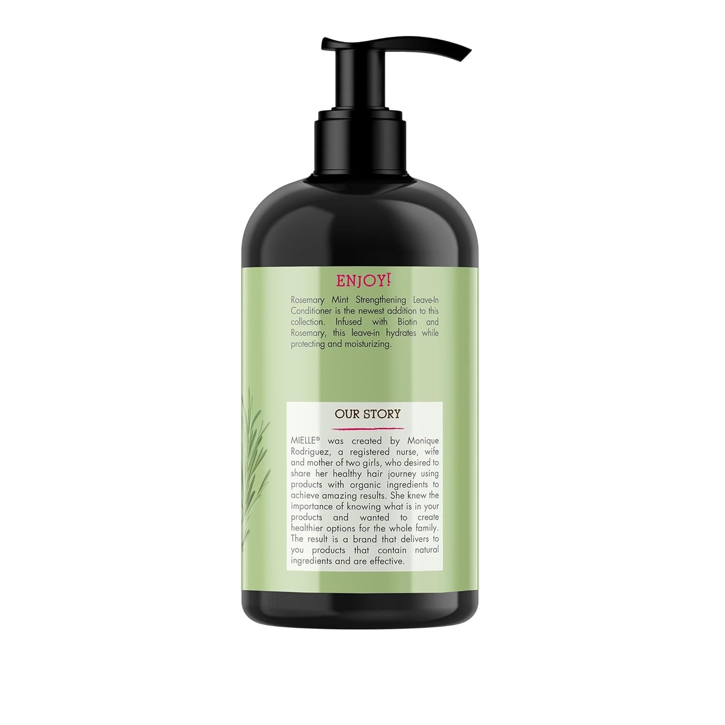Mielle Organics Rosemary Mint Strengthening Leave In Conditioner for Curly Hair – Fragrant Leave-In Treatment for Stress-Free Mornings
