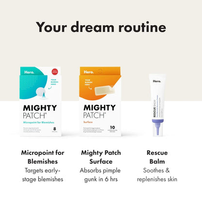 Mighty Patch Surface XL Hydrocolloid Patches — Drug-Free, Non-Medicated Acne Care Safe for Sensitive Skin