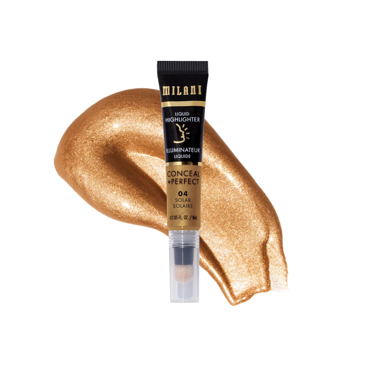Milani Conceal + Perfect Liquid Highlighter for Added Glow, Face Lift Collection - Solar