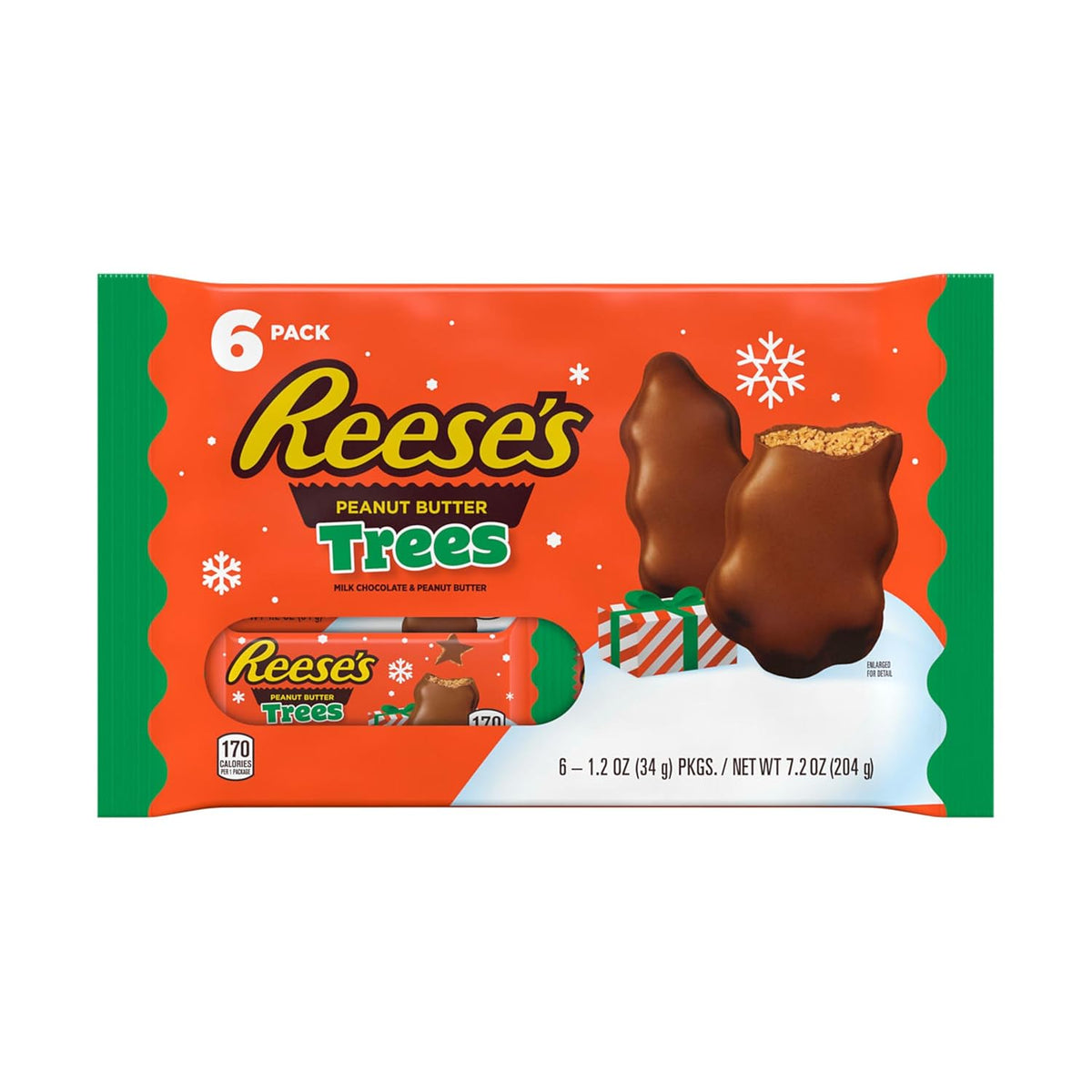 milk chocolate shell filled with classic reese's peanut butter