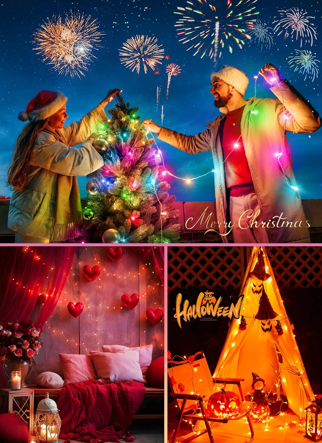 Minetom Color Changing String Lights – Safe Nursery and Kids Bedroom Decor, 33FT 100 LED Cool-Touch Fairy Lights with Timer and Remote