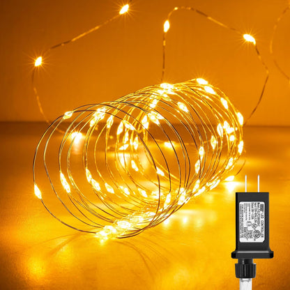 Minetom Fairy Lights Plug in – Child Safe Nursery and Playroom Decor, Cool to Touch Starry LED String Lights
