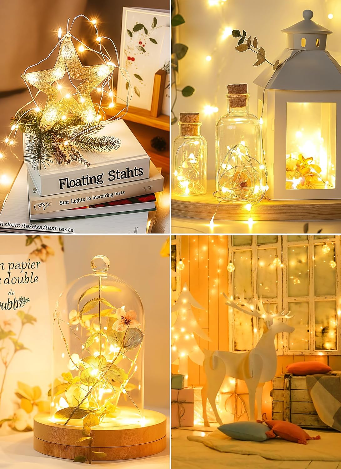 Minetom IPX7 Waterproof Fairy Lights – 33ft Outdoor Patio, Deck & Garden Party String Lights Battery Powered