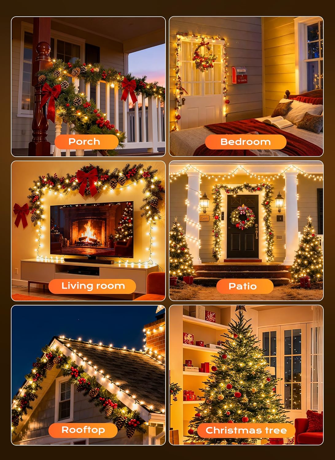 Minetom LED String Lights – Thoughtful Housewarming Gift for Her, Warm White Bedroom Decor