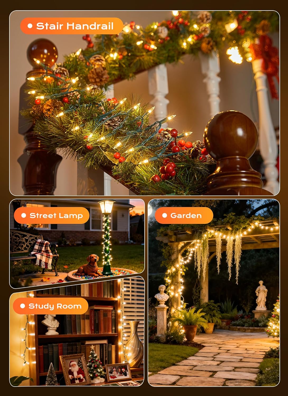 Minetom LED String Lights – Thoughtful Housewarming Gift for Her, Warm White Bedroom Decor