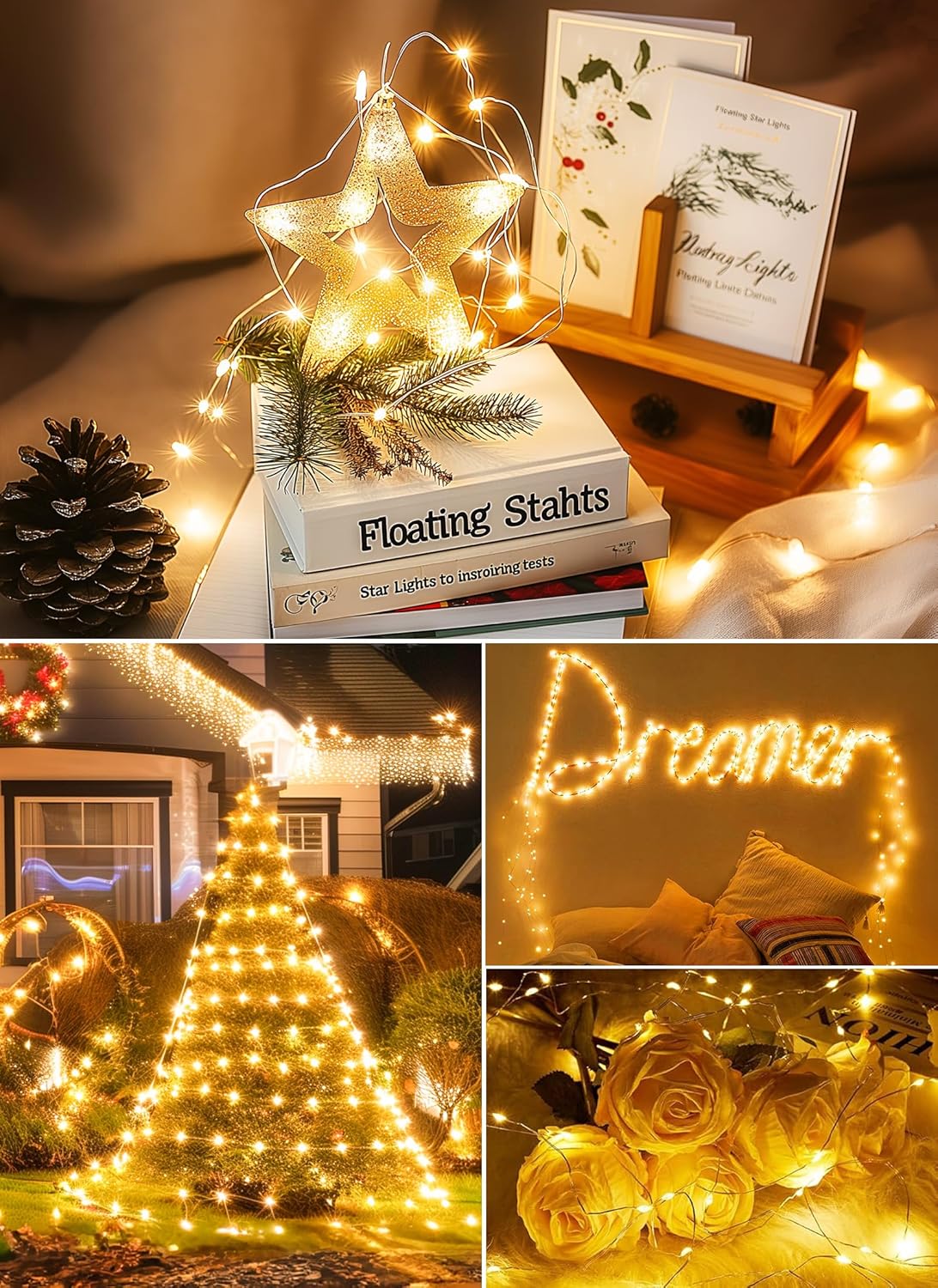 Minetom Twinkle Fairy Lights – Wind-Down Ritual Night Light, 33 ft Warm White Dimmable String Lights with 6H Timer for Better Sleep