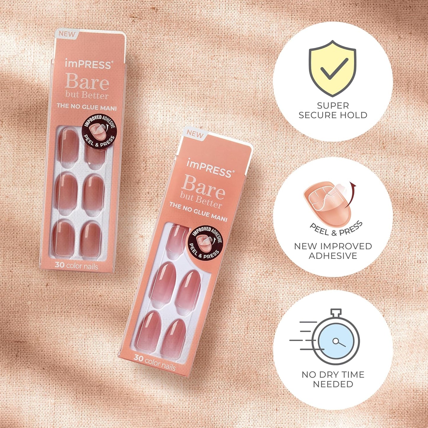 mini nail file and manicure stick for sizing and prep