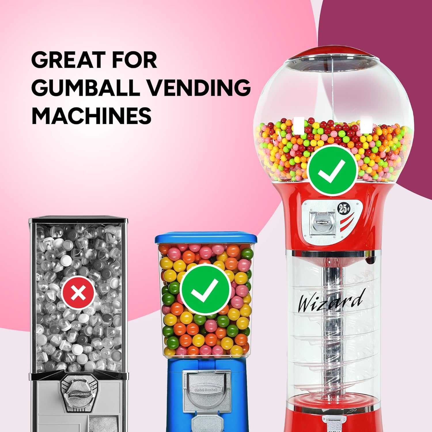 MiniMax Bulk Gumballs 50 Pack Large Colorful Chewing Gum for Kids Classroom Parties and Family Celebrations