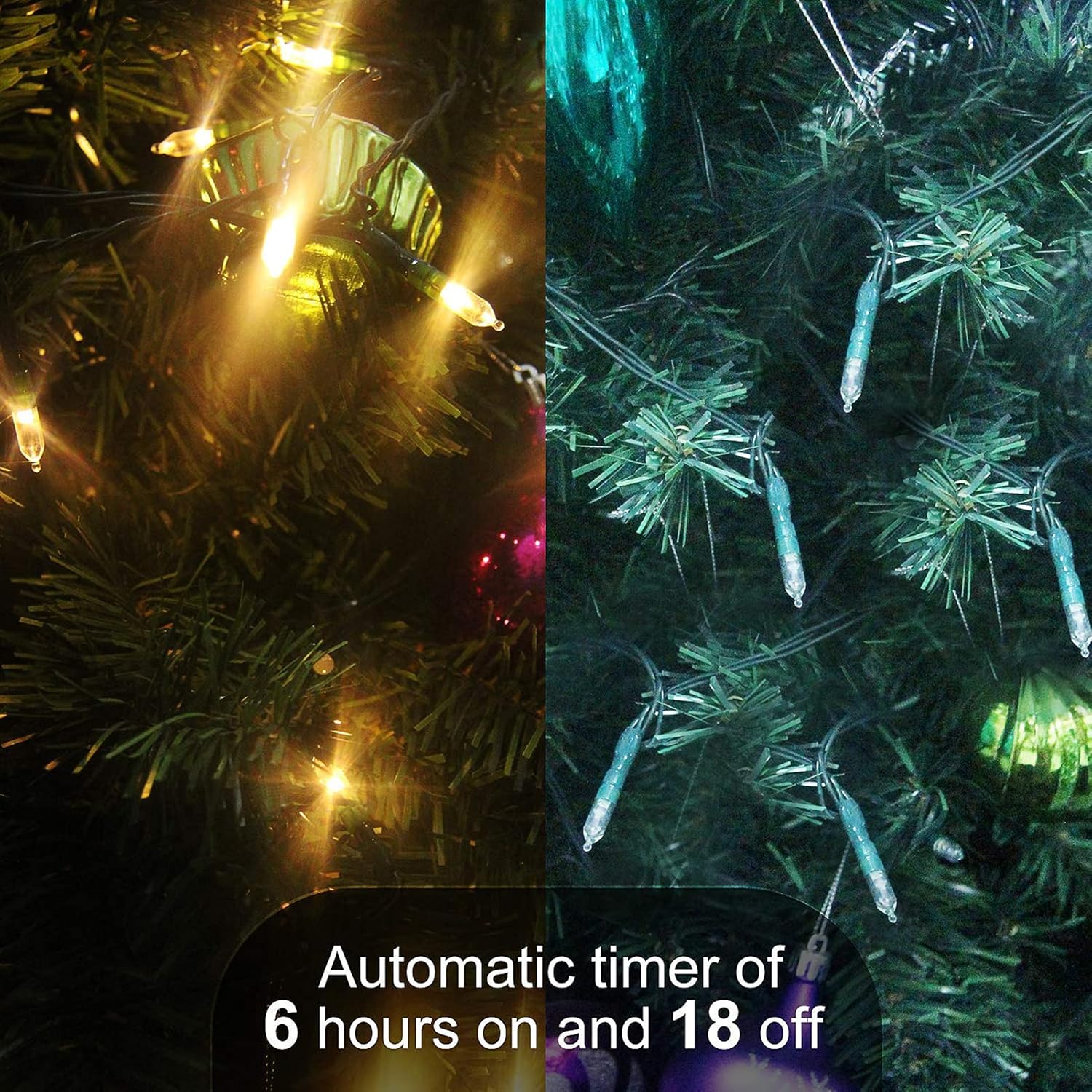 Minimax-M3 Flameless String Lights – Smoke-Free Alternative to Candles, Cool-to-Touch Warm White 50 LED