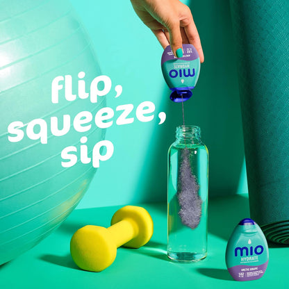 mio Hydrate Arctic Grape Squeeze Bottle – Minimalist Hydration with Zero Sugar, Zero Clutter, Zero Calories