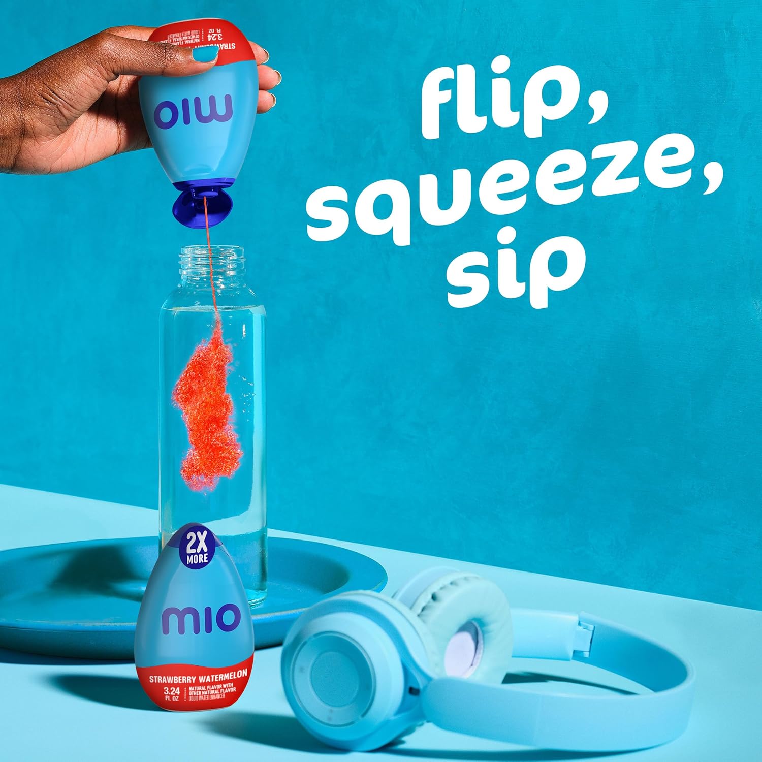 mio Strawberry Watermelon Water Flavor Drops – Sugar-Free Lunchbox Hydration for Kids and Families