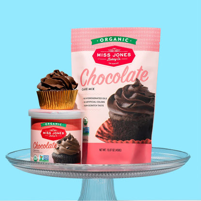 Miss Jones Baking Organic Chocolate Cake Mix – Nut-Free School Birthday Cake for Kids, Vegan-Friendly and Allergy-Safe