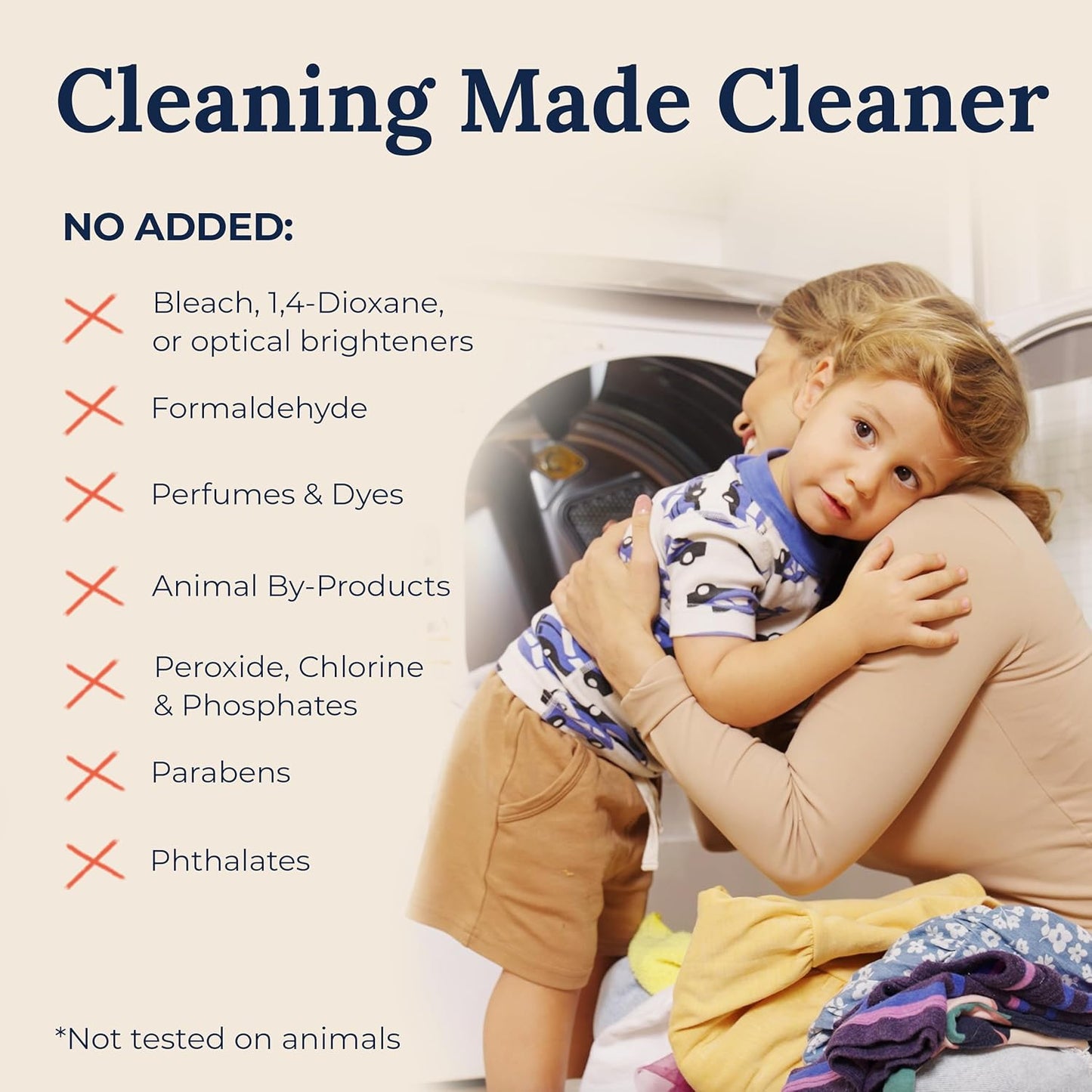 Miss Mouth's Messy Eater Laundry Sheets for Clutter Free Laundry Routine, Low Waste Plastic Free Detergent