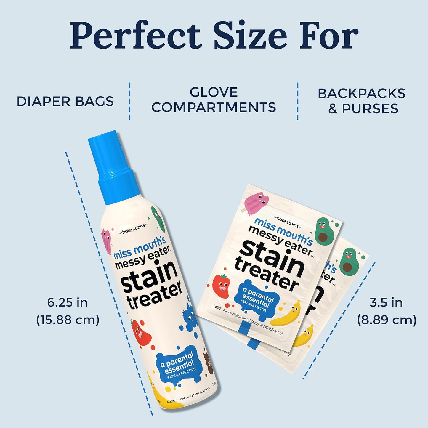 Miss Mouth's Messy Eater Stain Treater – EPA Safer Choice Non-Harsh Stain Remover for Sensitive Baby Skin