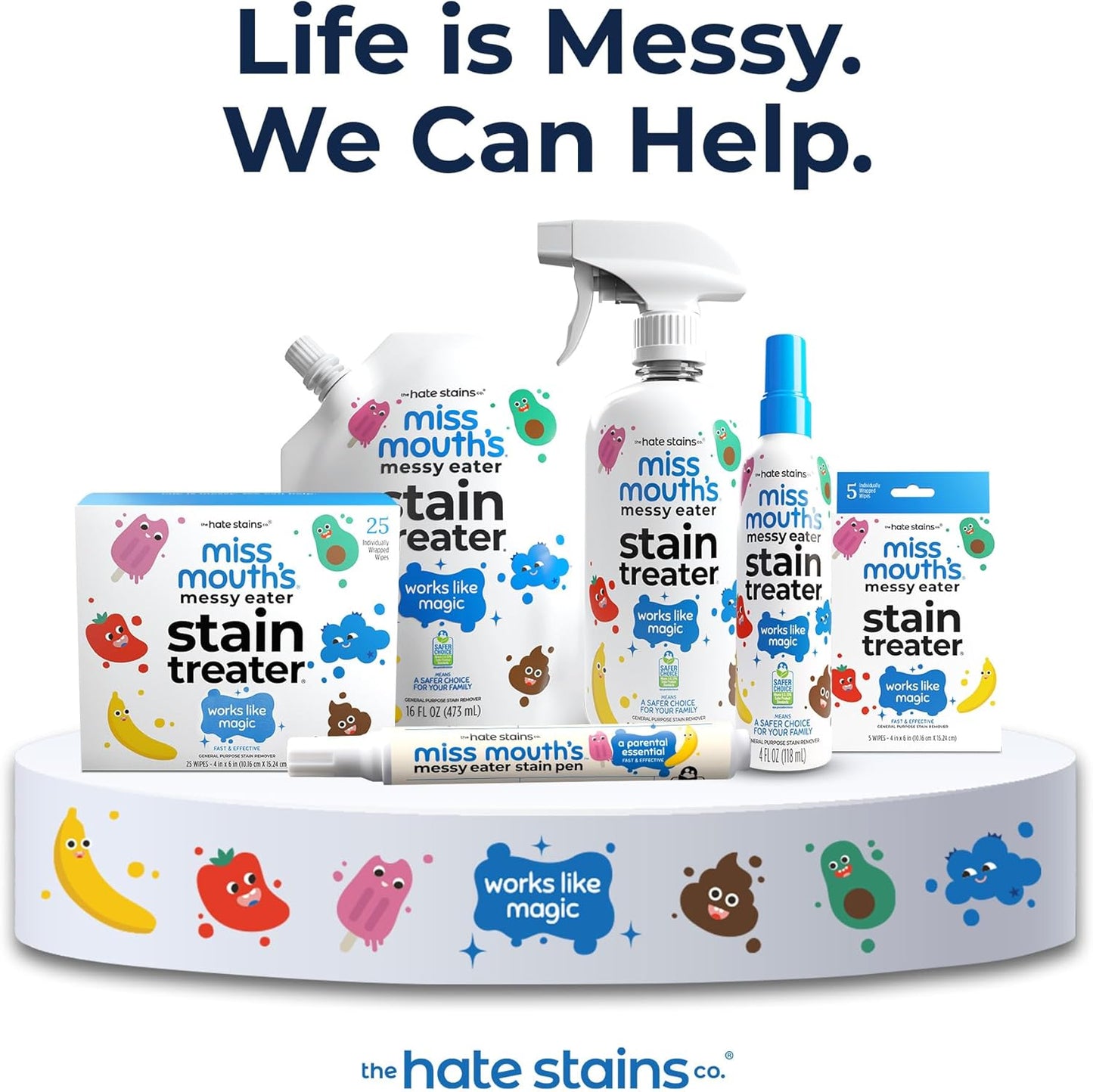 Miss Mouth's Messy Eater Stain Treater Spray – Practical New Parent Gift for Baby Shower and First Birthday