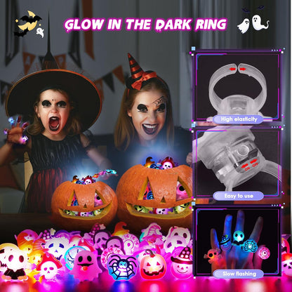 mix of halloween-themed shapes including pumpkins, ghosts, skulls, witches, and bats