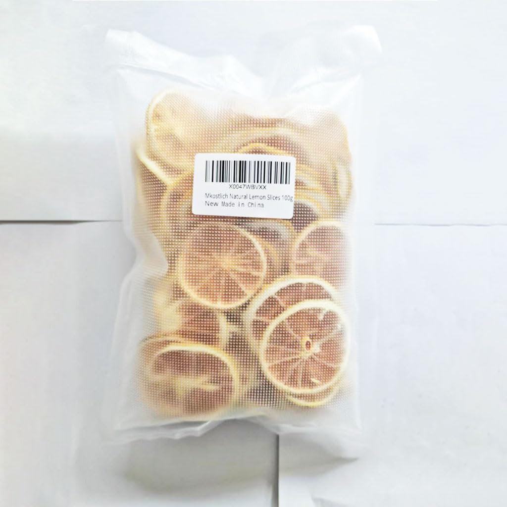 Mkostlich Dried Lemon Slices for Uncluttered Pantry, Single Ingredient Dehydrated Citrus for Intentional Kitchens