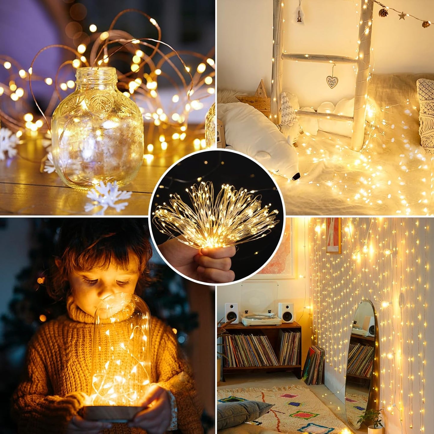 Mlambert Fairy Lights Battery Operated – Cool to Touch Kids Room Decor with Auto Shutoff Timer