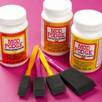 Mod Podge Matte Clear Finish for Streamlined Crafting, One Bottle Does Glue, Seal and Finish