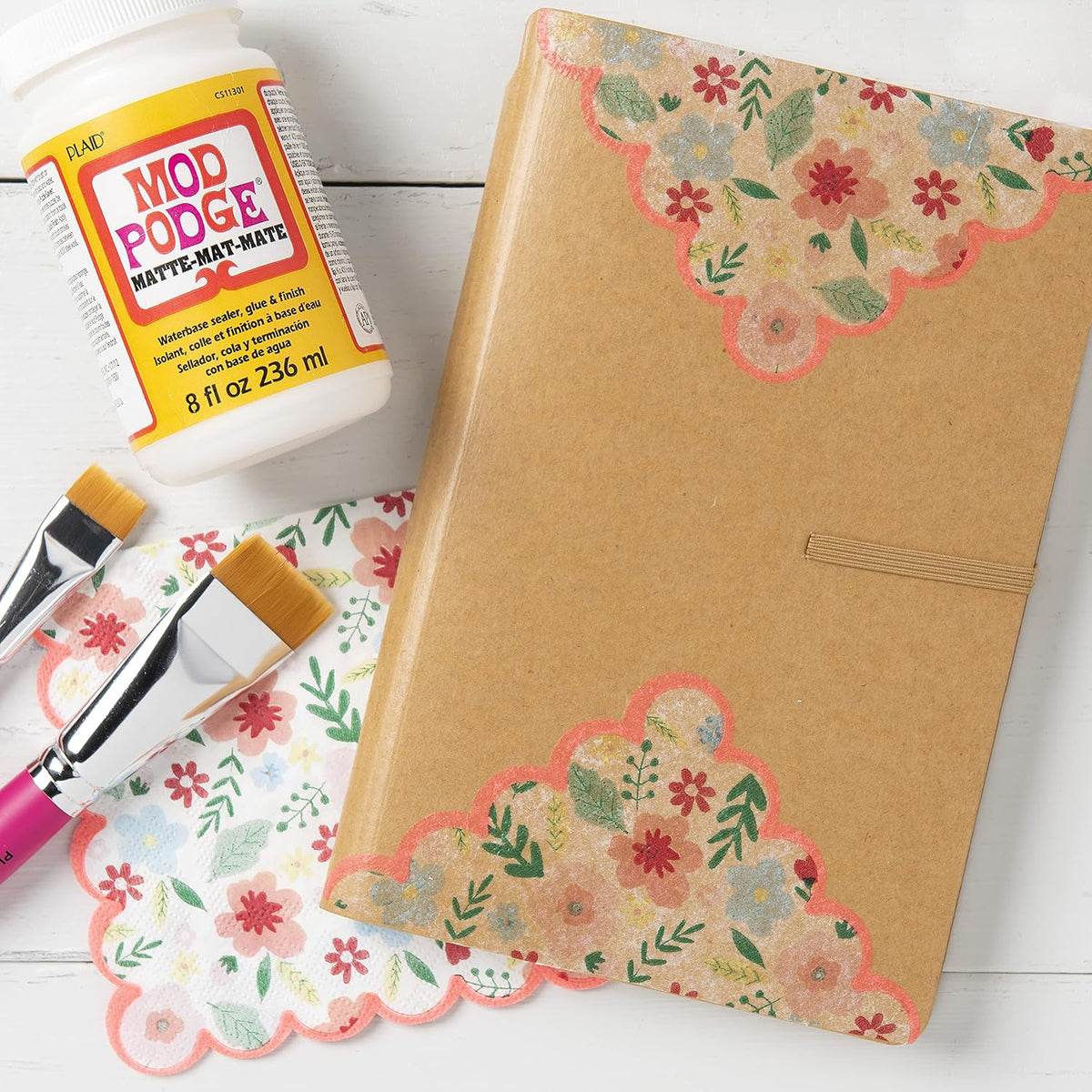 Mod Podge Matte Clear Finish for Streamlined Crafting, One Bottle Does Glue, Seal and Finish