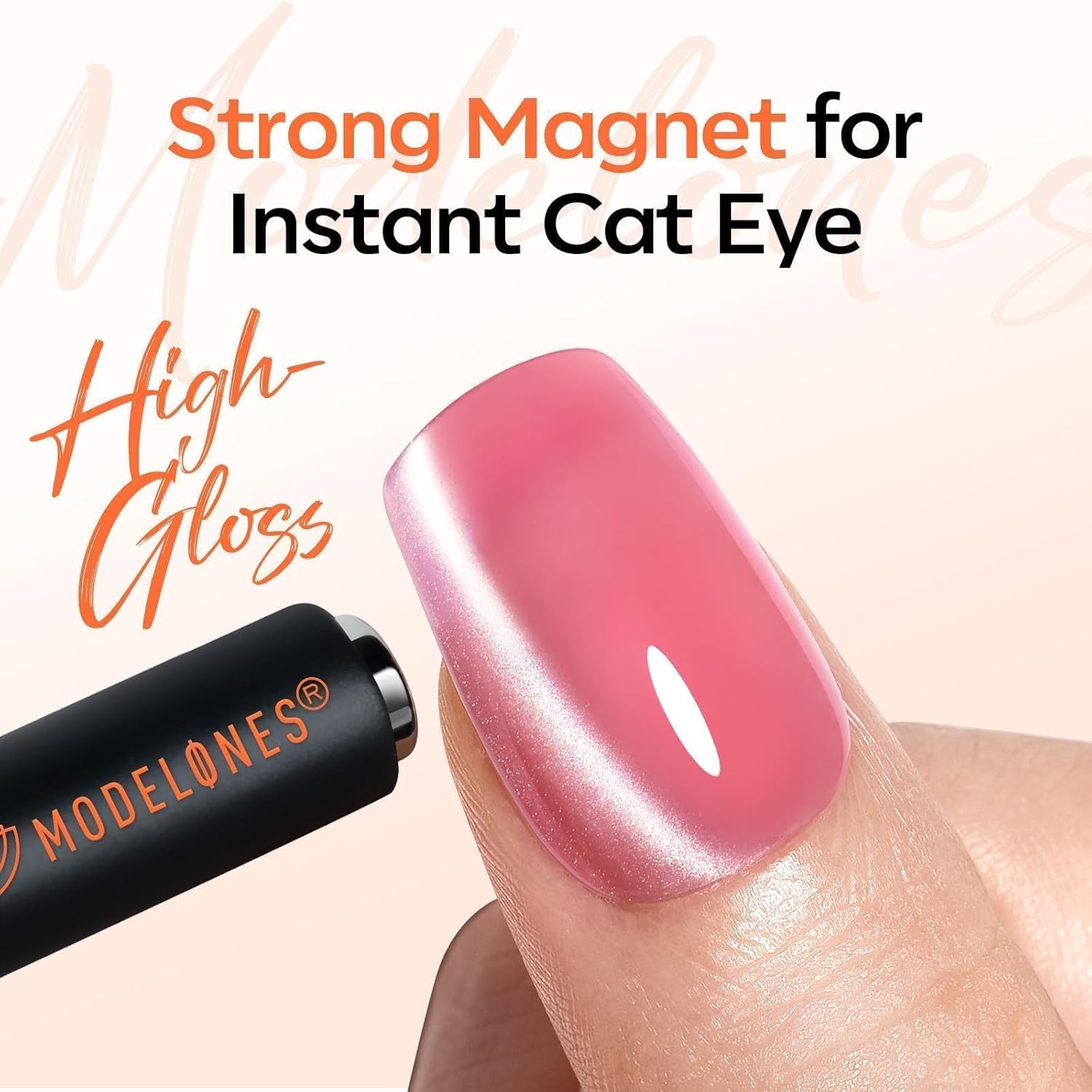 Modelones 5-Piece Cat Eye Magnet Set – Quick Salon Effects in 15-30s, Workstation Tool for Mobile Nail Techs