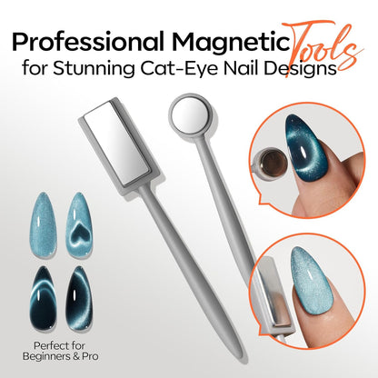 modelones Cat Eye Magnet Set – Premium 10-Piece Magnetic Gel Nail Art Collection, Salon-Quality 3D Effects in an Elegant Gift-Ready Kit