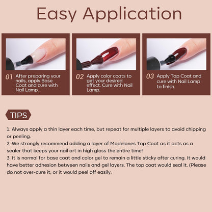 modelones Gel Nail Polish Kit – 6 Nude Pink Neutral Shades, Thoughtful Birthday Gift for Her and At-Home Manicure Set