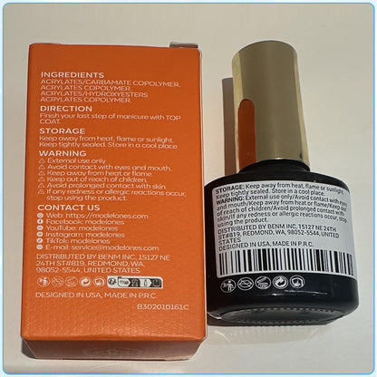 modelones Gel Top Coat – Formaldehyde-Free, Low-Fume Manicure for Bedrooms and Home Spaces