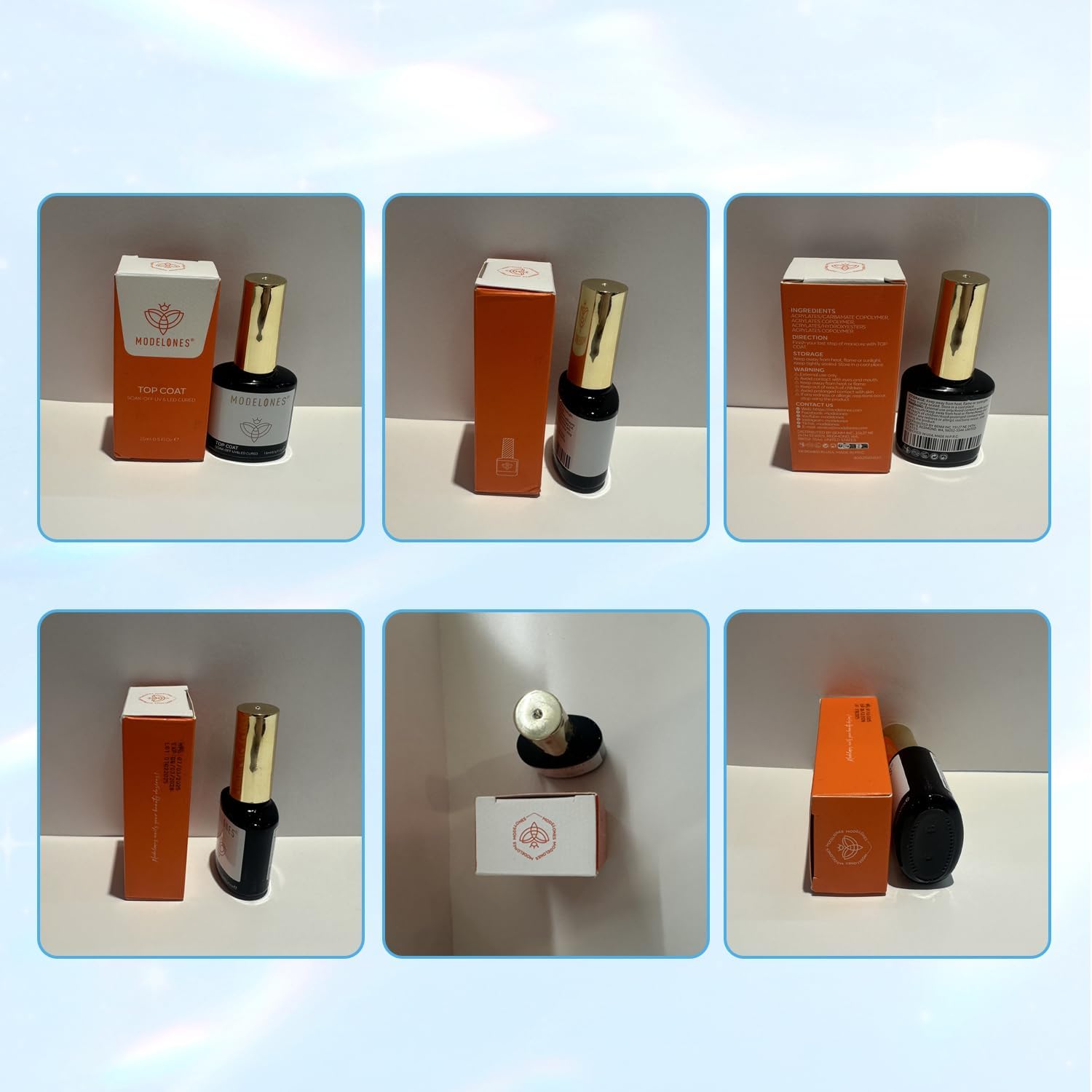 modelones Gel Top Coat – Formaldehyde-Free, Low-Fume Manicure for Bedrooms and Home Spaces