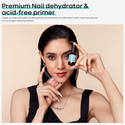 modelones Gel Top Coat Set – Salon-Quality Birthday Gift for Her, No-Wipe Glossy Nail Finish
